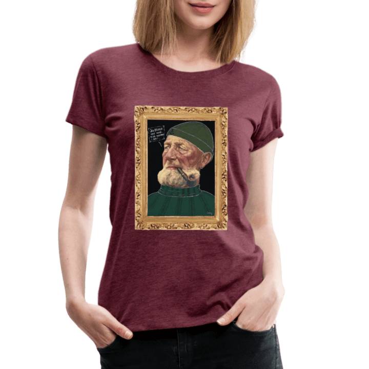 Anker Bådsmand - Premium Dame T-shirt - Dame premium T-shirt - bordeaux meleret - Dajlig