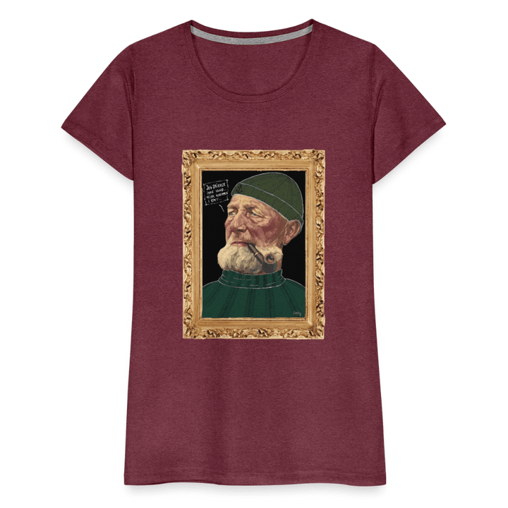 Anker Bådsmand - Premium Dame T-shirt - Dame premium T-shirt - bordeaux meleret - Dajlig
