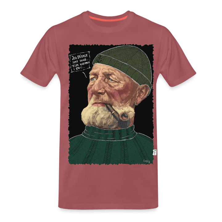 Anker Bådsmand - Premium Herre T-shirt - Herre premium T-shirt - forvasket bordeaux - Dajlig