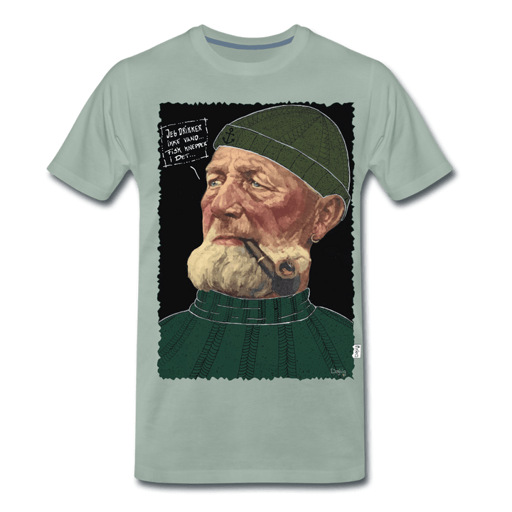 Anker Bådsmand - Premium Herre T-shirt - Herre premium T-shirt - grågrøn - Dajlig