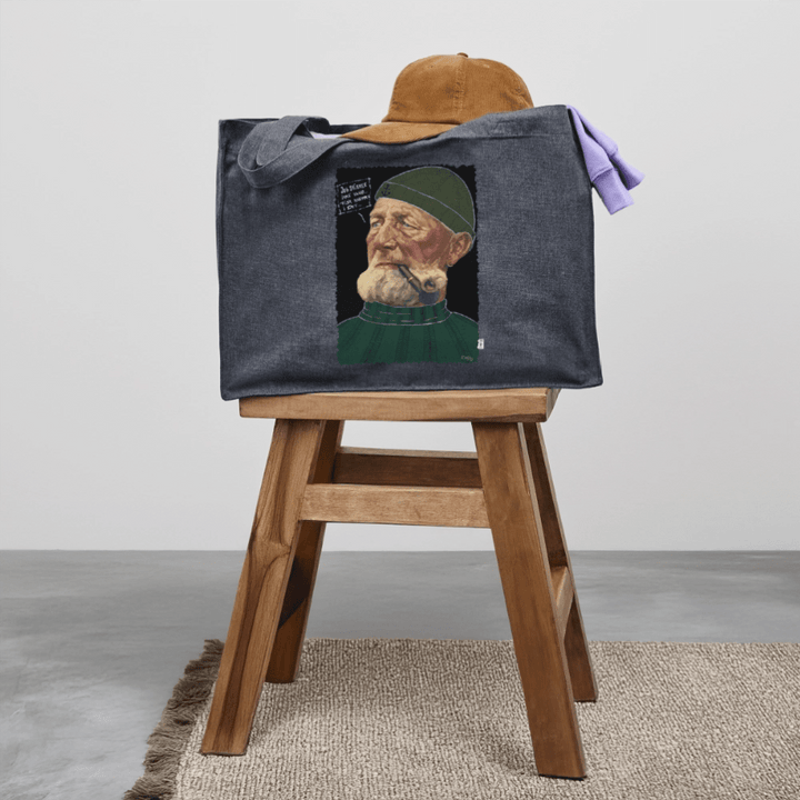 Anker Bådsmand - Stor kraftig mulepose i genbrugsstof - Stanley/Stella recycled shopping bag - dybblå - Dajlig