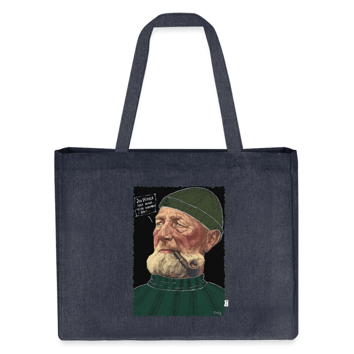 Anker Bådsmand - Stor kraftig mulepose i genbrugsstof - Stanley/Stella recycled shopping bag - dybblå - Dajlig