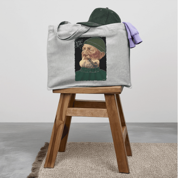 Anker Bådsmand - Stor kraftig mulepose i genbrugsstof - Stanley/Stella recycled shopping bag - grå meleret - Dajlig