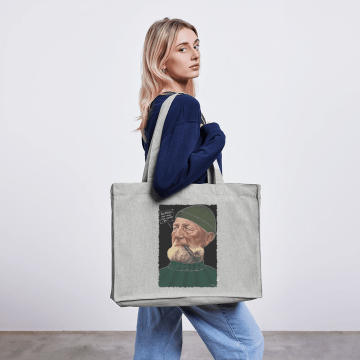 Anker Bådsmand - Stor kraftig mulepose i genbrugsstof - Stanley/Stella recycled shopping bag - grå meleret - Dajlig