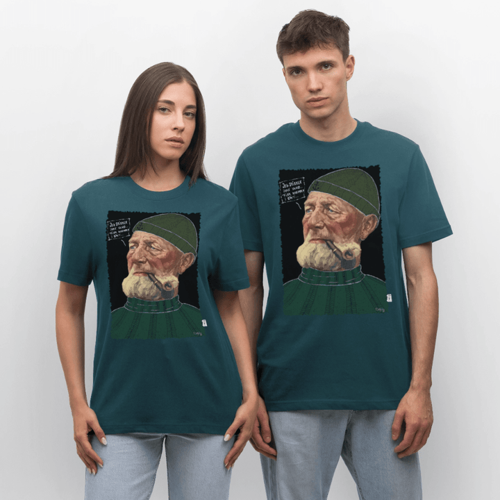 Anker Bådsmand - Unisex T-shirt - Stanley/Stella Relaxed Fit økologisk unisex - T-shirt Sparker - mørk petrol - Dajlig