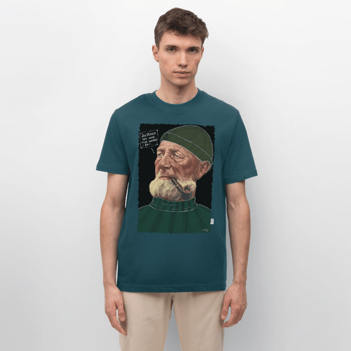 Anker Bådsmand - Unisex T-shirt - Stanley/Stella Relaxed Fit økologisk unisex - T-shirt Sparker - mørk petrol - Dajlig