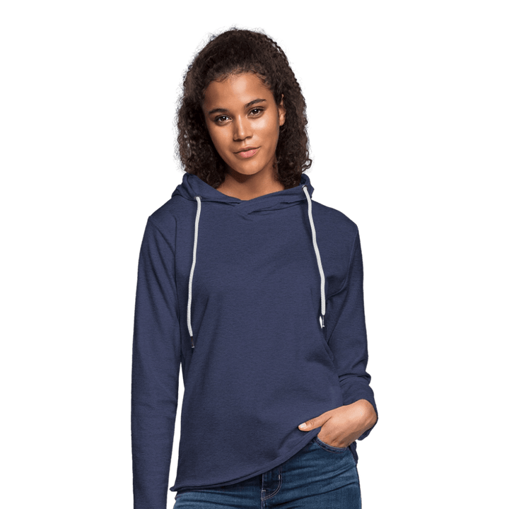 AvoCardio - Let Unisex Hættetrøje - Let sweatshirt med hætte, unisex - marineblå meleret - Dajlig.dk