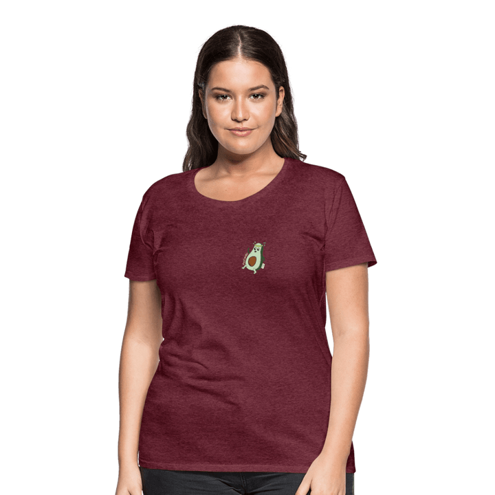 AvoCardio - Premium Dame T-shirt - Dame premium T-shirt - bordeaux meleret - Dajlig