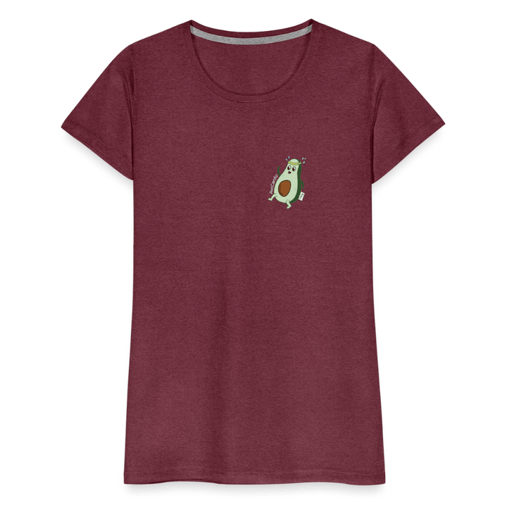 AvoCardio - Premium Dame T-shirt - Dame premium T-shirt - bordeaux meleret - Dajlig