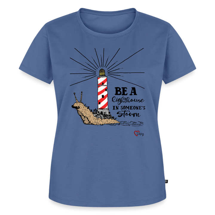 Be a Lighthouse Snegl - Eksklusiv Dame T-shirt - Dame premium T-shirt - dueblå - Dajlig