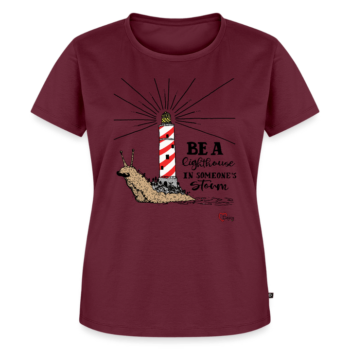 Be a Lighthouse Snegl - Eksklusiv Dame T-shirt - Dame premium T-shirt - vinrød - Dajlig