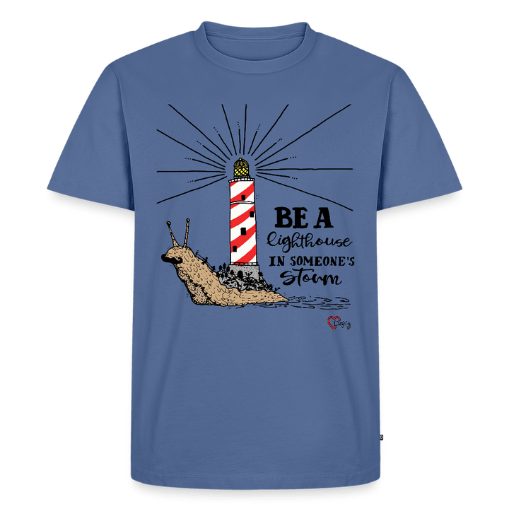 Be a Lighthouse Snegl - Eksklusiv Herre T-shirt - Herre premium T-shirt - dueblå - Dajlig