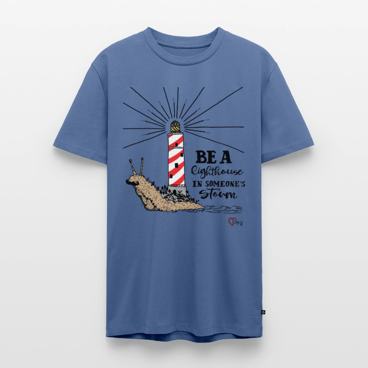 Be a Lighthouse Snegl - Eksklusiv Herre T-shirt - Herre premium T-shirt - dueblå - Dajlig