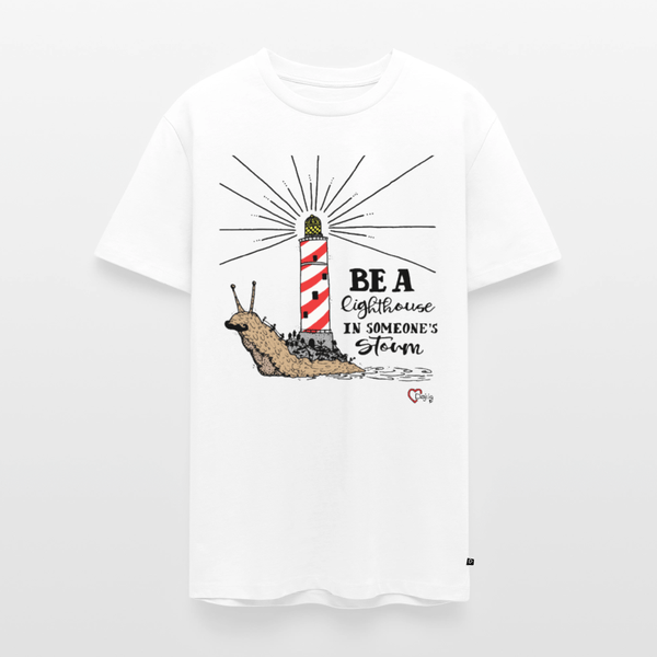 Be a Lighthouse Snegl - Eksklusiv Herre T-shirt - Herre premium T-shirt - hvid - Dajlig