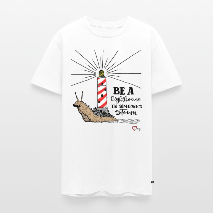 Be a Lighthouse Snegl - Eksklusiv Herre T-shirt - Herre premium T-shirt - hvid - Dajlig