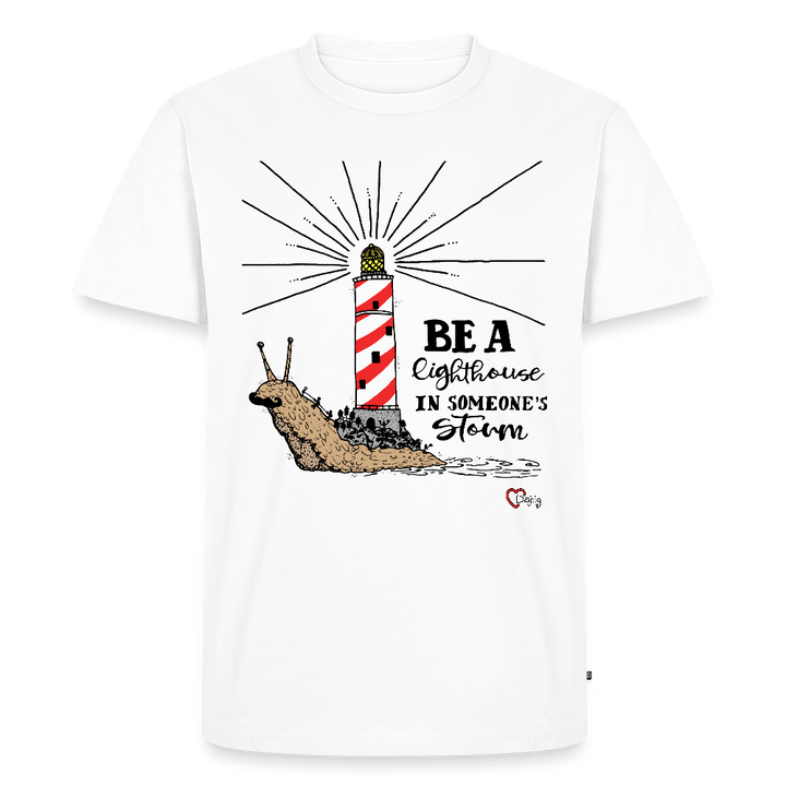 Be a Lighthouse Snegl - Eksklusiv Herre T-shirt - Herre premium T-shirt - hvid - Dajlig
