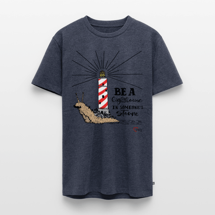 Be a Lighthouse Snegl - Eksklusiv Herre T-shirt - Herre premium T-shirt - jeansblå - Dajlig