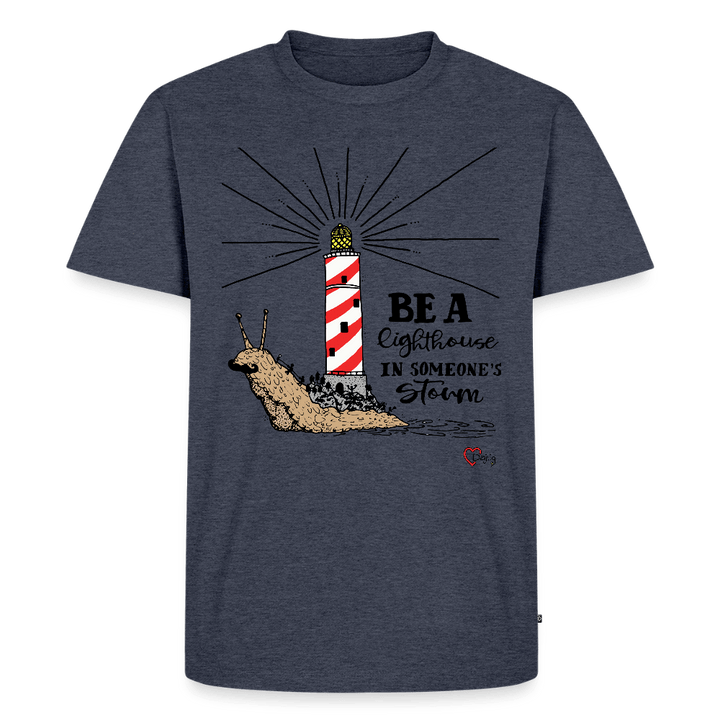 Be a Lighthouse Snegl - Eksklusiv Herre T-shirt - Herre premium T-shirt - jeansblå - Dajlig