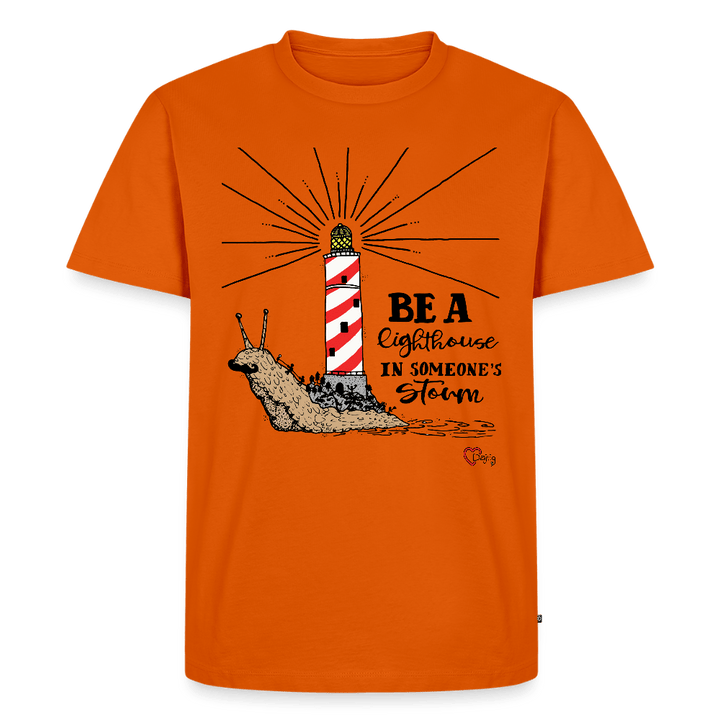 Be a Lighthouse Snegl - Eksklusiv Herre T-shirt - Herre premium T-shirt - orange - Dajlig