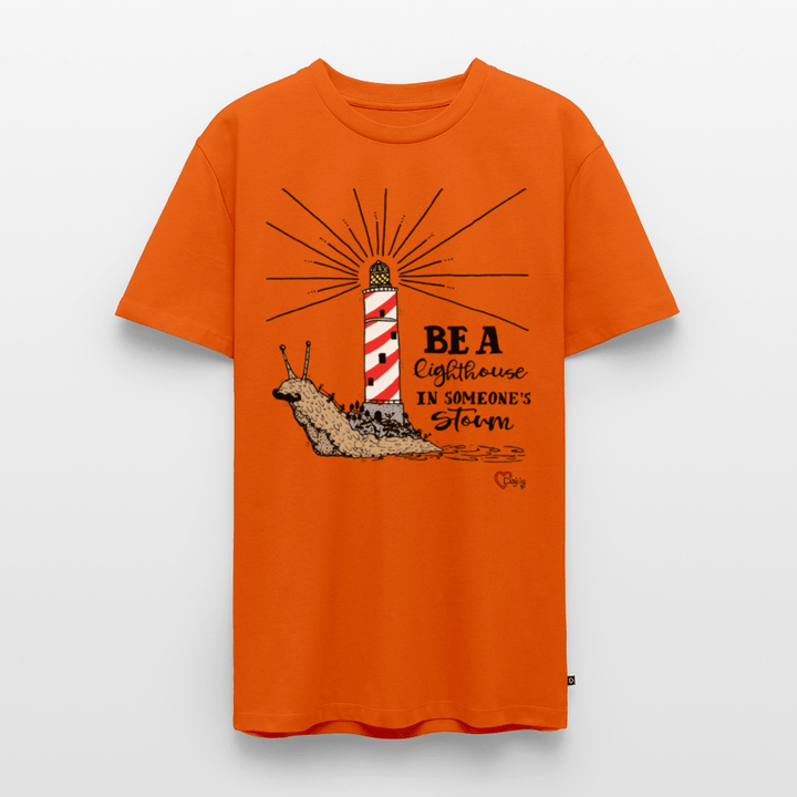 Be a Lighthouse Snegl - Eksklusiv Herre T-shirt - Herre premium T-shirt - orange - Dajlig