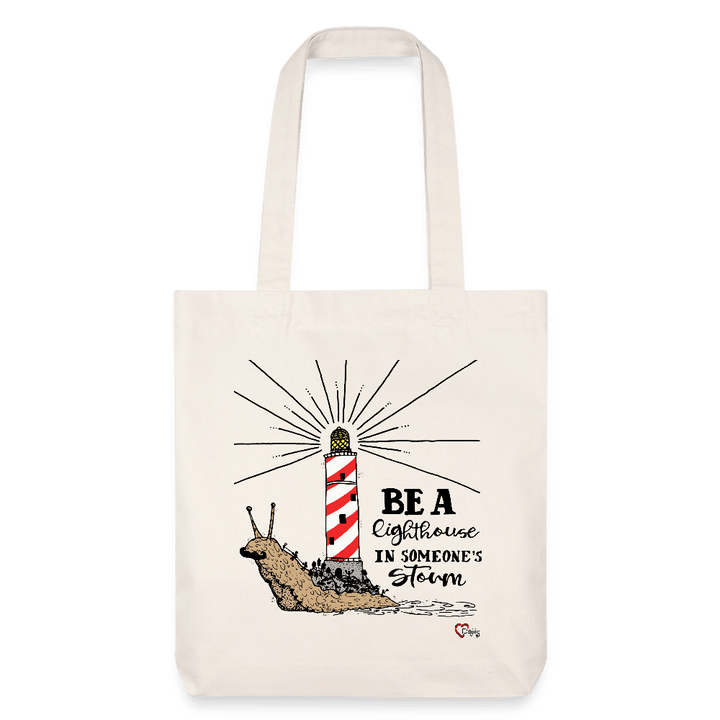 Be a Lighthouse Snegl - Kraftig mulepose i genbrugsstof - Mulepose - naturhvid - Dajlig