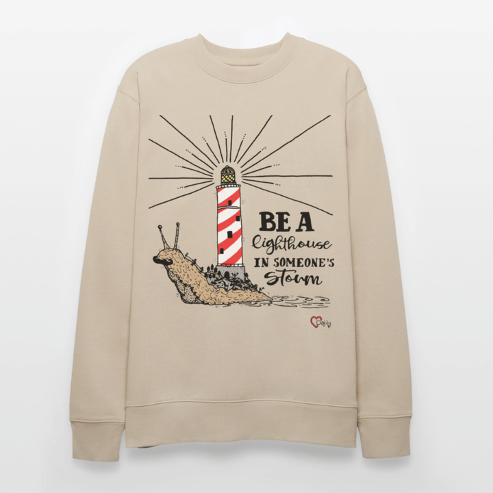 Be a Lighthouse Snegl - Kraftig Unisex Sweatshirt - Stanley/Stella økologisk unisex - sweatshirt CHANGER - beige - Dajlig.dk