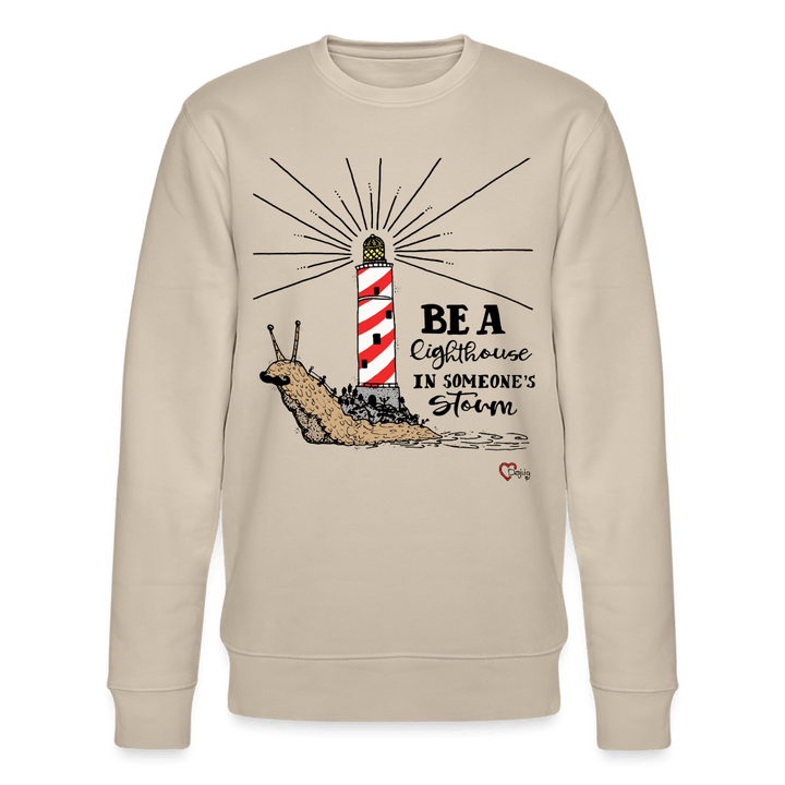 Be a Lighthouse Snegl - Kraftig Unisex Sweatshirt - Stanley/Stella økologisk unisex - sweatshirt CHANGER - beige - Dajlig.dk