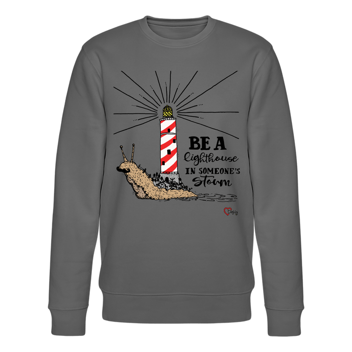 Be a Lighthouse Snegl - Kraftig Unisex Sweatshirt - Stanley/Stella økologisk unisex - sweatshirt CHANGER - charcoal - Dajlig.dk