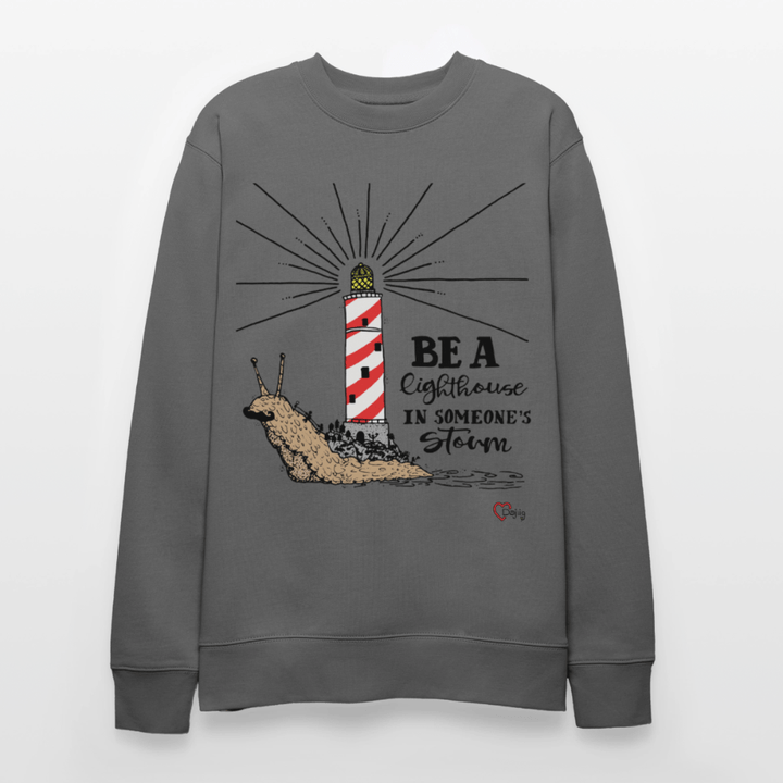 Be a Lighthouse Snegl - Kraftig Unisex Sweatshirt - Stanley/Stella økologisk unisex - sweatshirt CHANGER - charcoal - Dajlig.dk