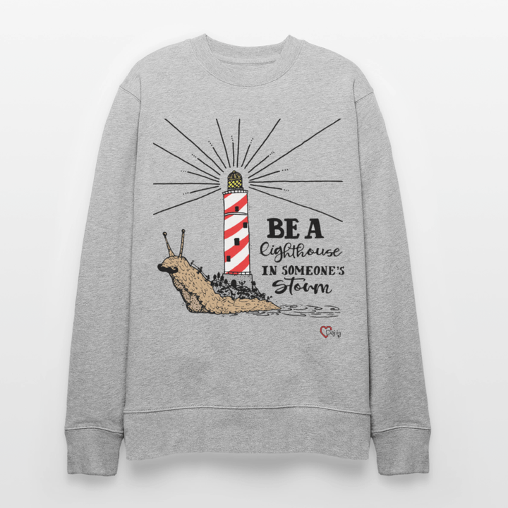 Be a Lighthouse Snegl - Kraftig Unisex Sweatshirt - Stanley/Stella økologisk unisex - sweatshirt CHANGER - grå meleret - Dajlig.dk