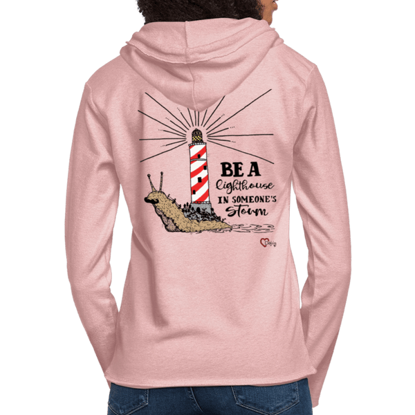 Be a Lighthouse Snegl - Let Unisex hættetrøje - Let sweatshirt med hætte, unisex - grå meleret - Dajlig.dk