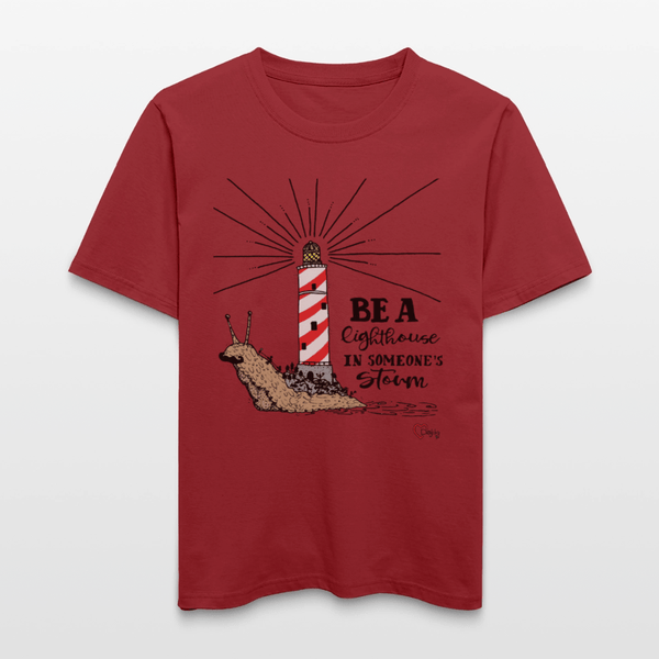 Be a Lighthouse Snegl - Unisex T-shirt - Stanley/Stella Relaxed Fit økologisk unisex - T-shirt Sparker - jordrød - Dajlig