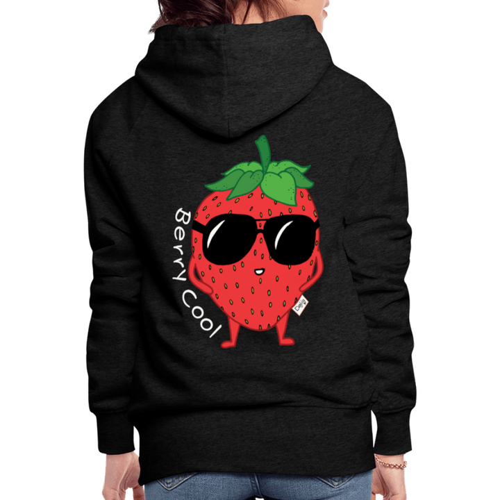 Berry Cool - Dame Hættetrøje - Dame Premium hættetrøje - charcoal - Dajlig