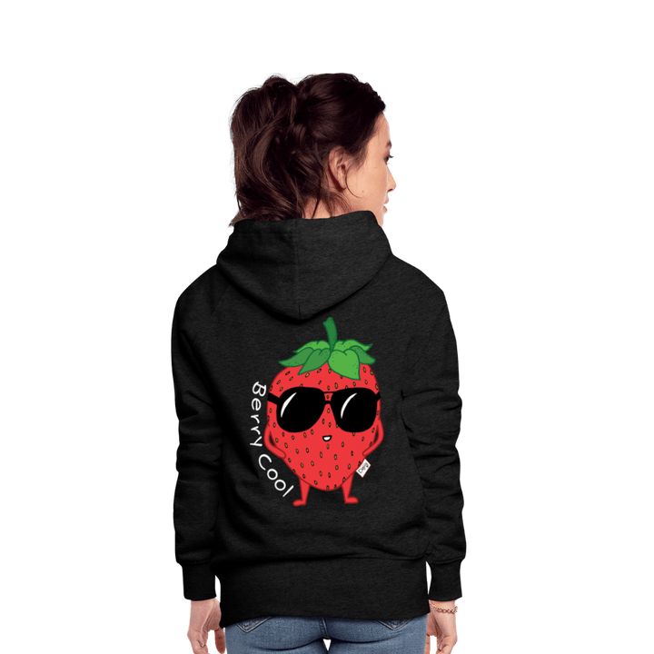 Berry Cool - Dame Hættetrøje - Dame Premium hættetrøje - charcoal - Dajlig