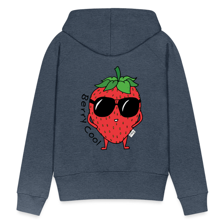 Berry Cool - Dame Hættetrøje - Dame Premium hættetrøje - jeansblå - Dajlig