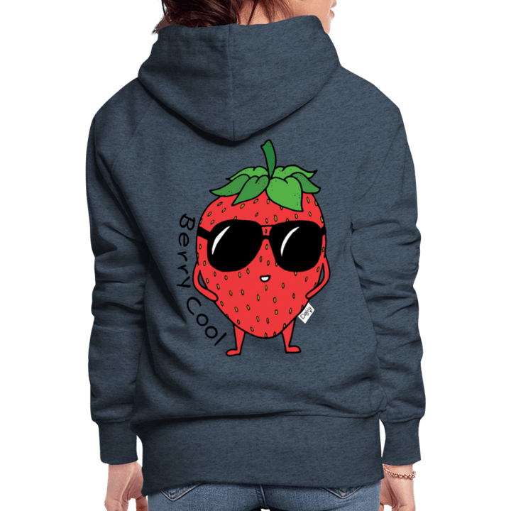 Berry Cool - Dame Hættetrøje - Dame Premium hættetrøje - jeansblå - Dajlig