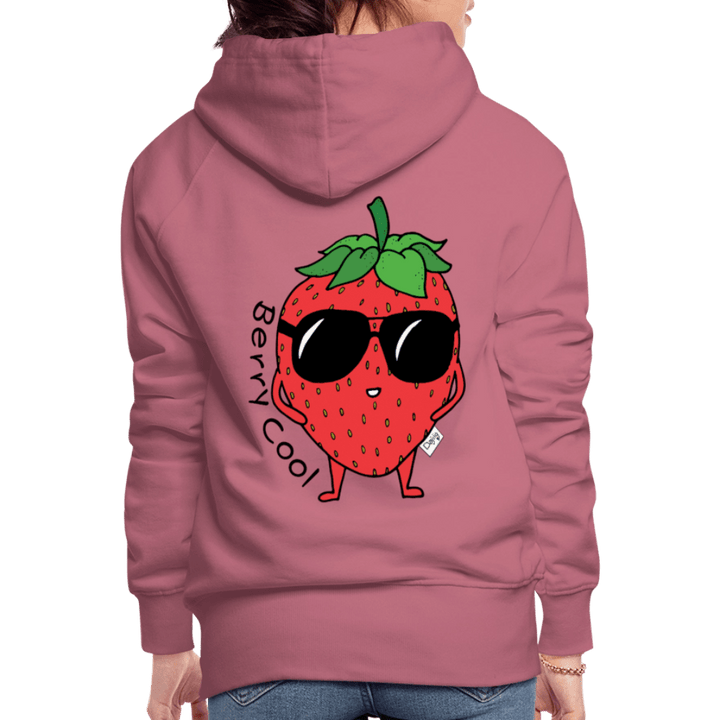 Berry Cool - Dame Hættetrøje - Dame Premium hættetrøje - rødviolet - Dajlig