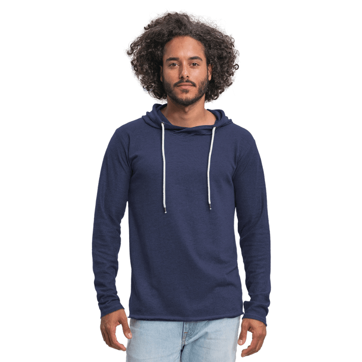 Berry Cool - Let Unisex Hættetrøje - Let sweatshirt med hætte, unisex - marineblå meleret - Dajlig.dk