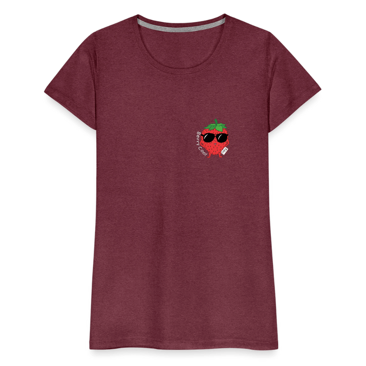 Berry Cool - Premium Dame T-shirt - Dame premium T-shirt - bordeaux meleret - Dajlig.dk