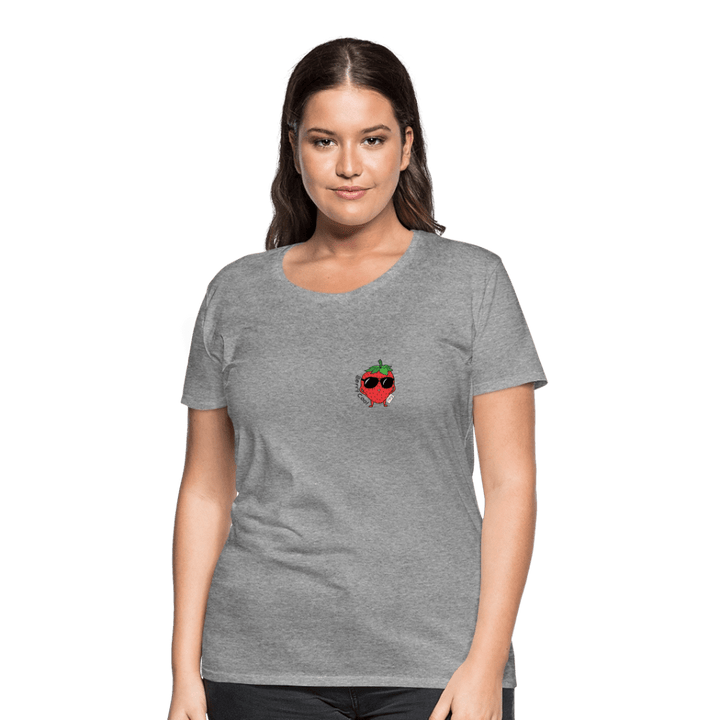 Berry Cool - Premium Dame T-shirt - Dame premium T-shirt - grå meleret - Dajlig.dk