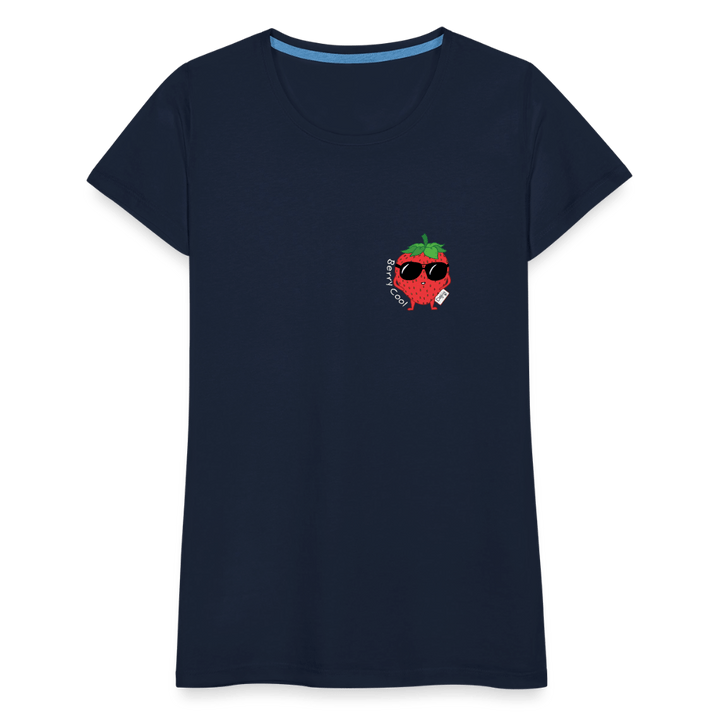 Berry Cool - Premium Dame T-shirt - Dame premium T-shirt - marineblå - Dajlig.dk