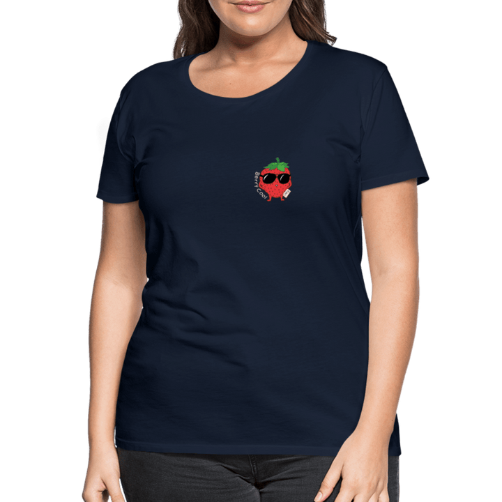 Berry Cool - Premium Dame T-shirt - Dame premium T-shirt - marineblå - Dajlig.dk