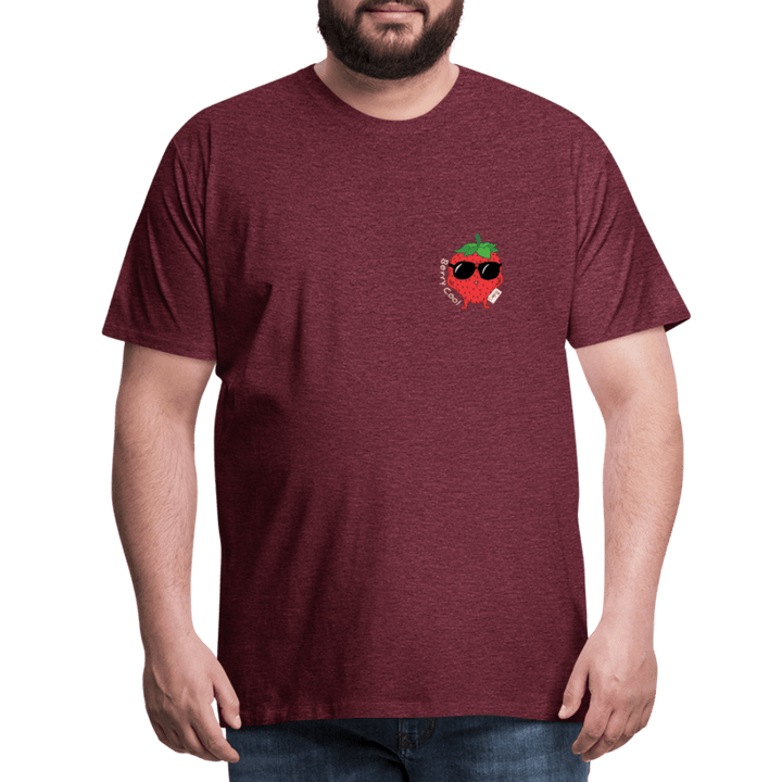 Berry Cool - Premium Herre T-shirt - Herre premium T-shirt - bordeaux meleret - Dajlig.dk