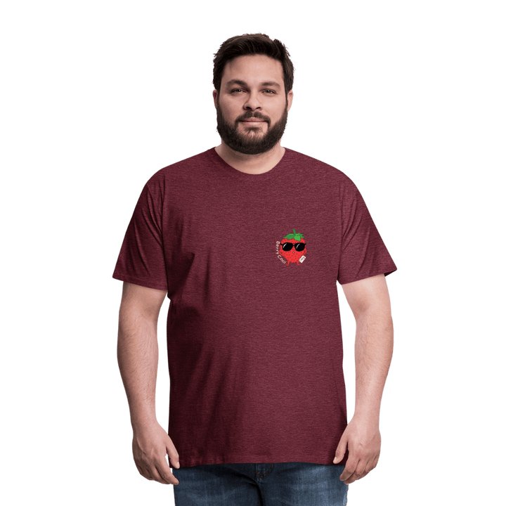 Berry Cool - Premium Herre T-shirt - Herre premium T-shirt - bordeaux meleret - Dajlig.dk