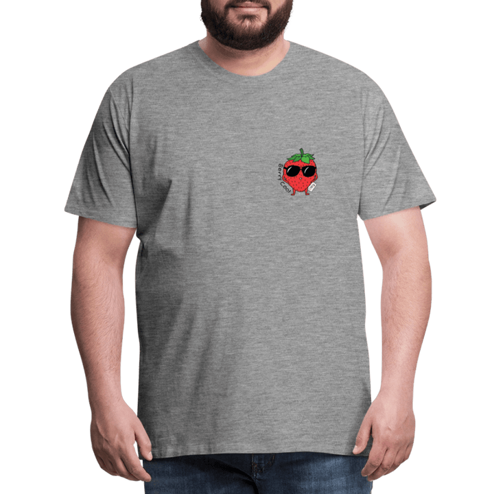 Berry Cool - Premium Herre T-shirt - Herre premium T-shirt - grå meleret - Dajlig.dk