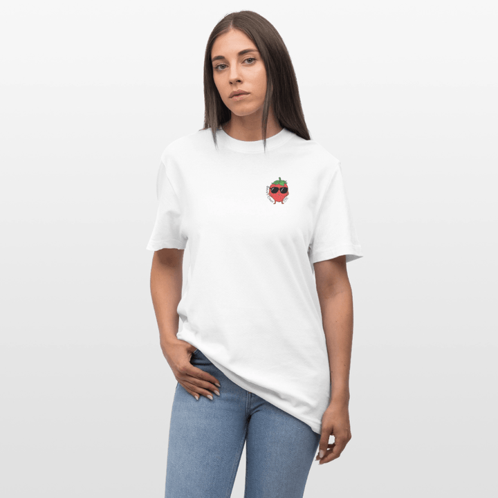 Berry Cool - Unisex T-shirt - Stanley/Stella Relaxed Fit økologisk unisex - T-shirt Sparker - hvid - Dajlig