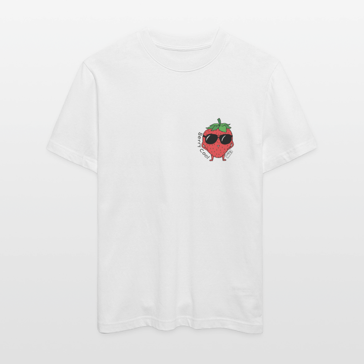 Berry Cool - Unisex T-shirt - Stanley/Stella Relaxed Fit økologisk unisex - T-shirt Sparker - hvid - Dajlig.dk