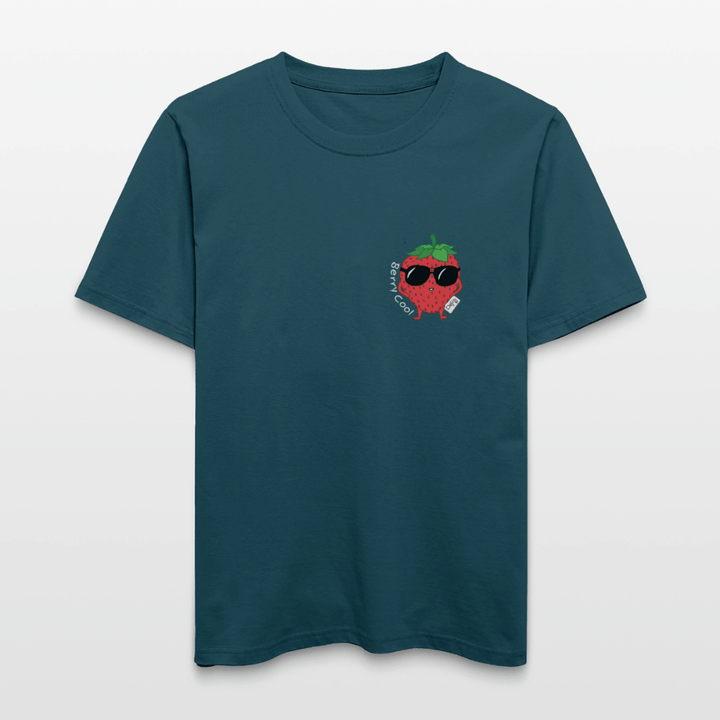 Berry Cool - Unisex T-shirt - Stanley/Stella Relaxed Fit økologisk unisex - T-shirt Sparker - mørk petrol - Dajlig.dk