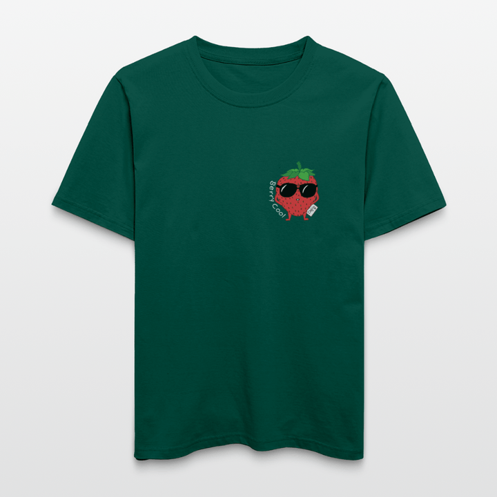 Berry Cool - Unisex T-shirt - Stanley/Stella Relaxed Fit økologisk unisex - T-shirt Sparker - skovgrøn - Dajlig.dk