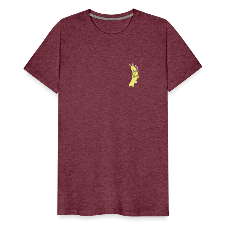 BraNana - Premium Herre T-shirt - Herre premium T-shirt - bordeaux meleret - Dajlig.dk